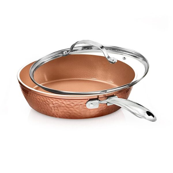 6424286_rd.jpg Gotham Steel - 12' Non Stick Fry Pan - Hammered Copper