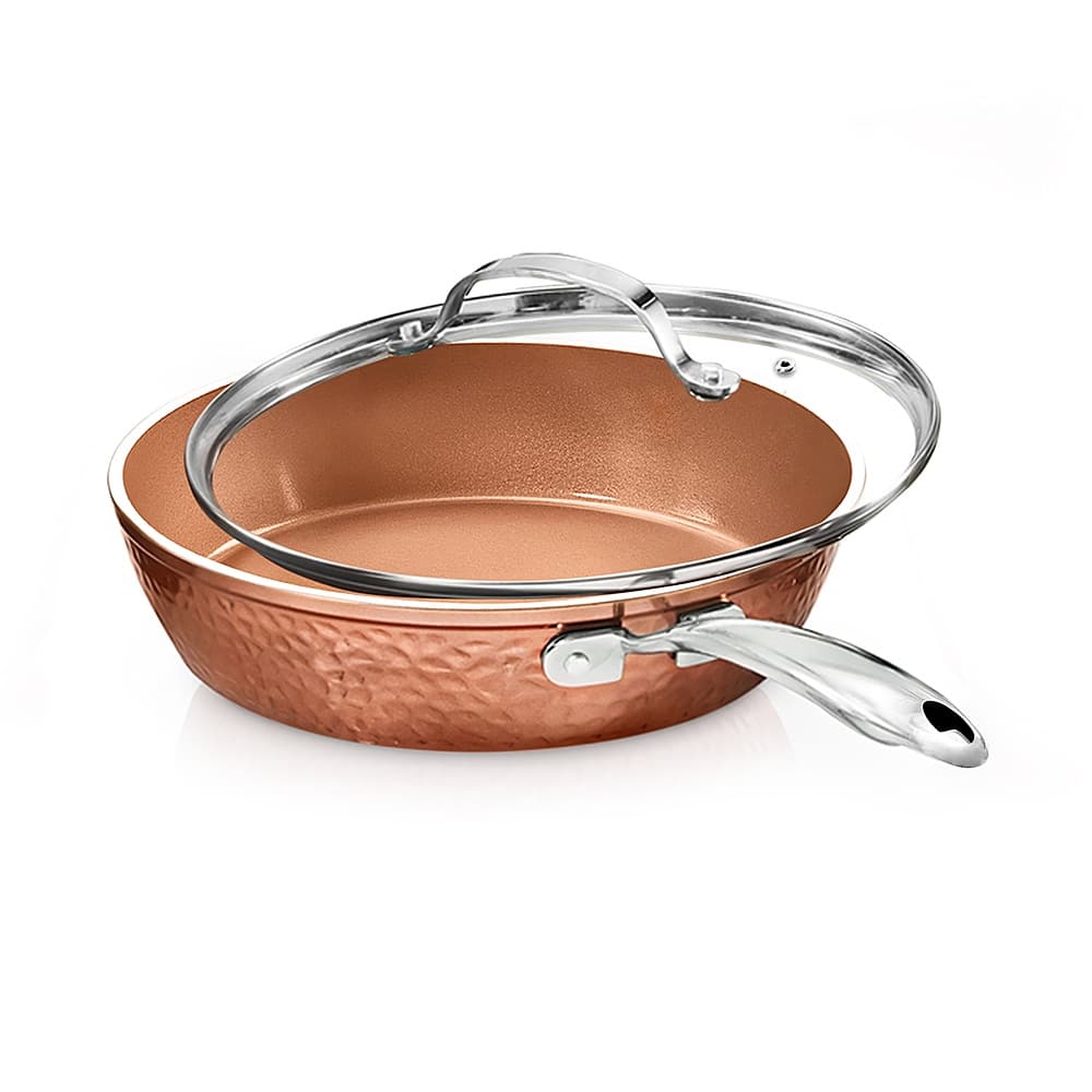 6424286_rd.jpg Gotham Steel - 12' Non Stick Fry Pan - Hammered Copper