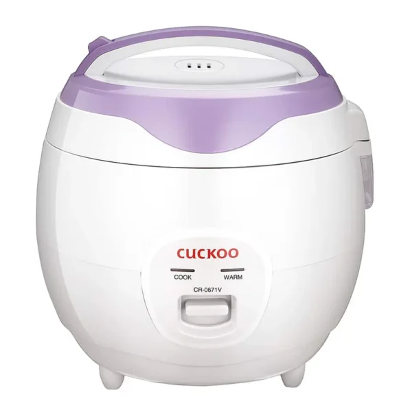 6432860_sd.jpg Cuckoo CR-0671V Basic Electric Small Rice Cooker & Warmer, 6 cups – White/Purple
