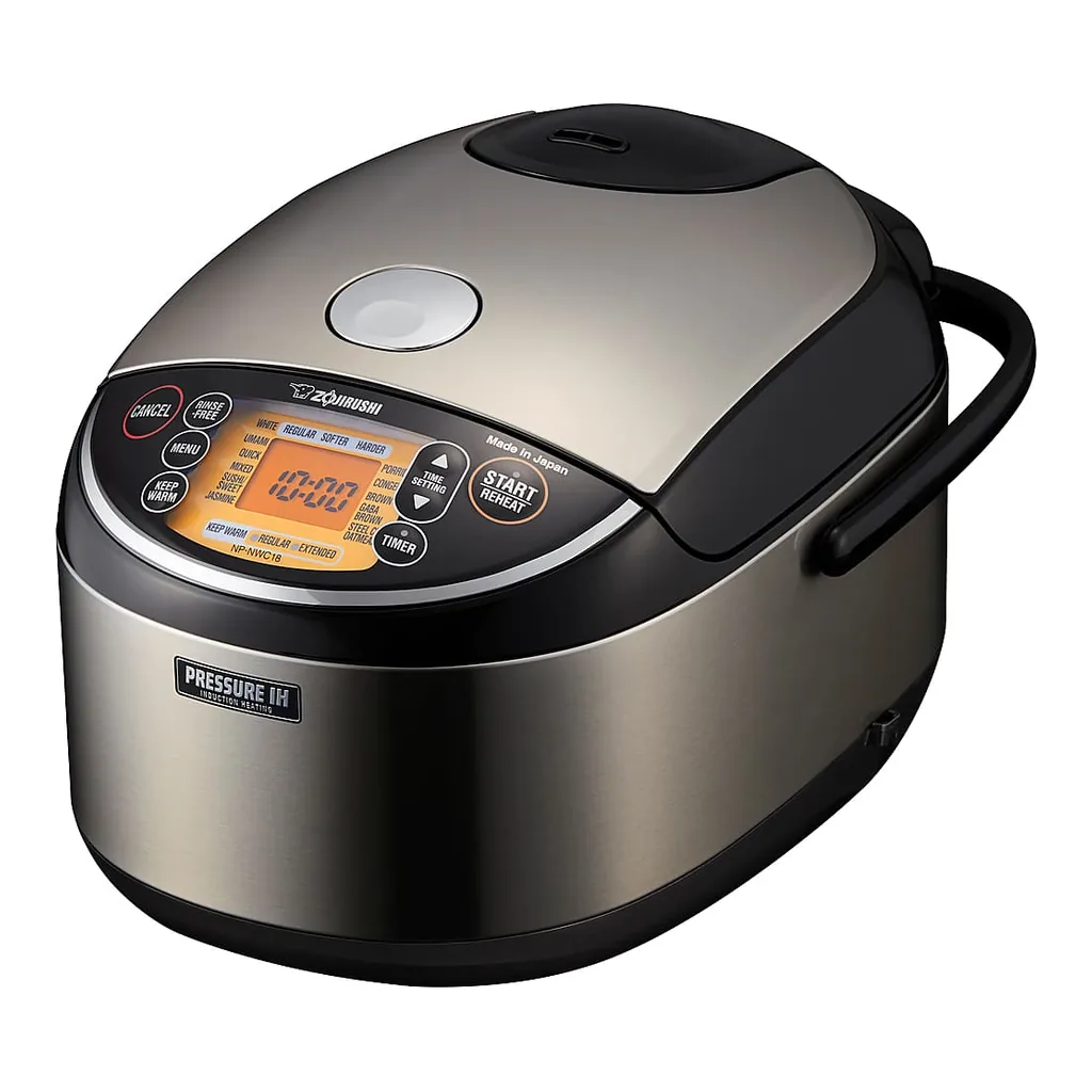 6436203_rd.jpg Zojirushi NP-NWC18XB 10 Cup Pressure Induction Heating Rice Cooker – Stainless Steel Black