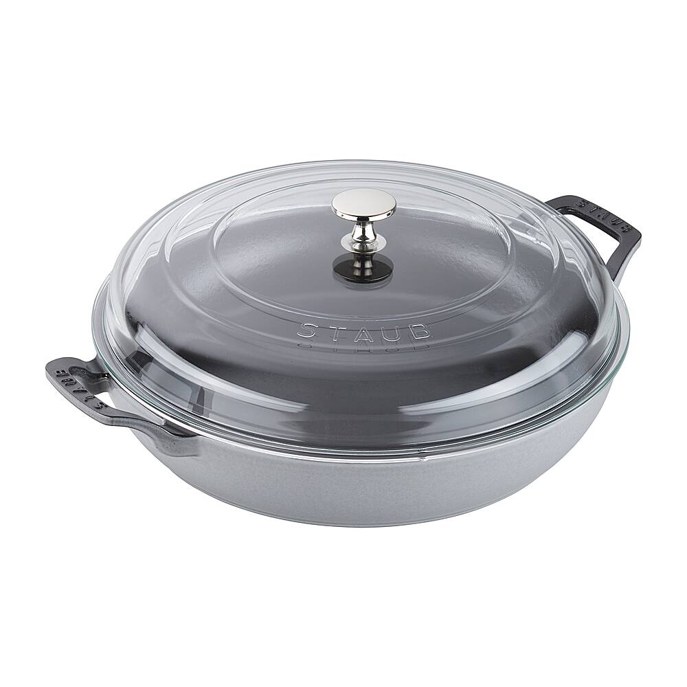 6454486_rd.jpg Staub - Cast Iron 3.5-qt Braiser with Glass Lid - Graphite Grey