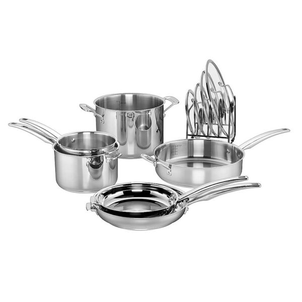 6461479cv11d.jpg Cuisinart - Smartnest 11-Piece Cookware Set - Stainless Steel