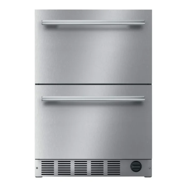 6465500_sd.jpg Thermador - 4.3 Cu. Ft. Built-in Double Drawer Compact Under-Counter Refrigerator/Freezer with Masterpiece Series Handle - Stainless Steel