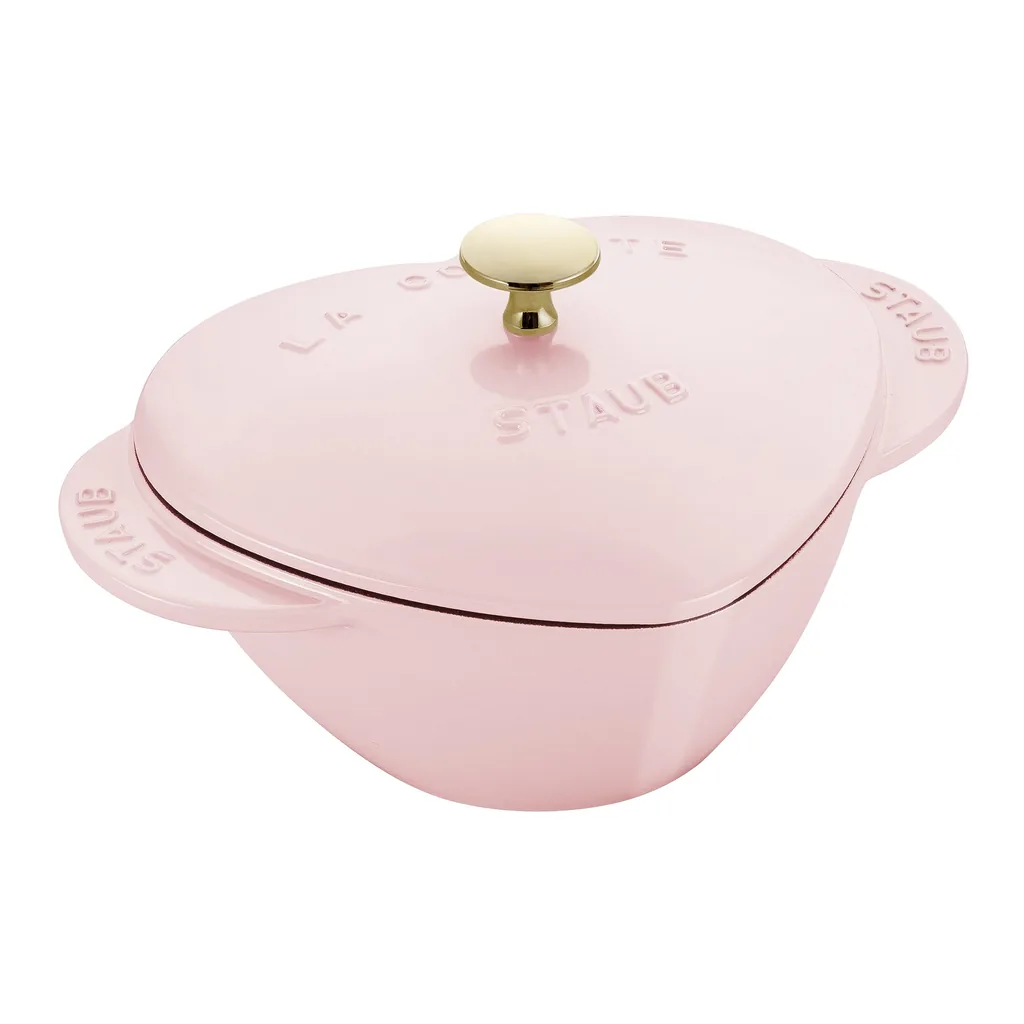 6481f361-55b6-45c1-bdbe-8e2da0b34a6f.jpg Staub - Cast Iron 1.75-qt Heart Cocotte - Peony Pink