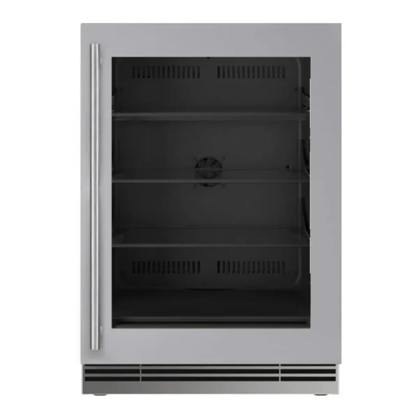 64898d13-700e-4678-b984-375b360670b9.jpg U-Line - 24"W. 5.1 Cu.Ft. Built-In Frame w. Glass Compact Refrigerator - Stainless Steel