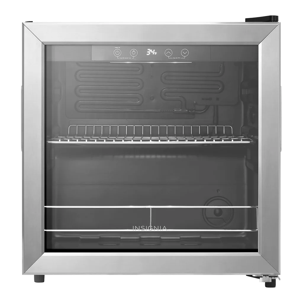 6500040_sd.jpg Insignia™ - 48-Can Beverage Cooler - Stainless Steel