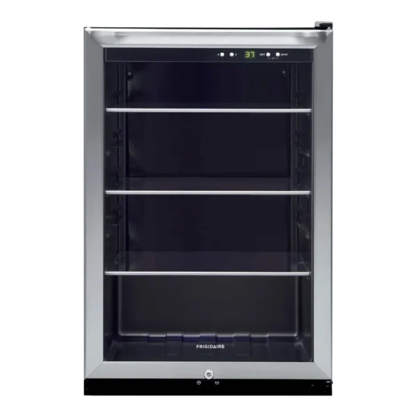 6525875_sd.jpg Frigidaire - 4.6 Cu. Ft. 138 12 oz. Can Capacity Beverage Center - Stainless Steel