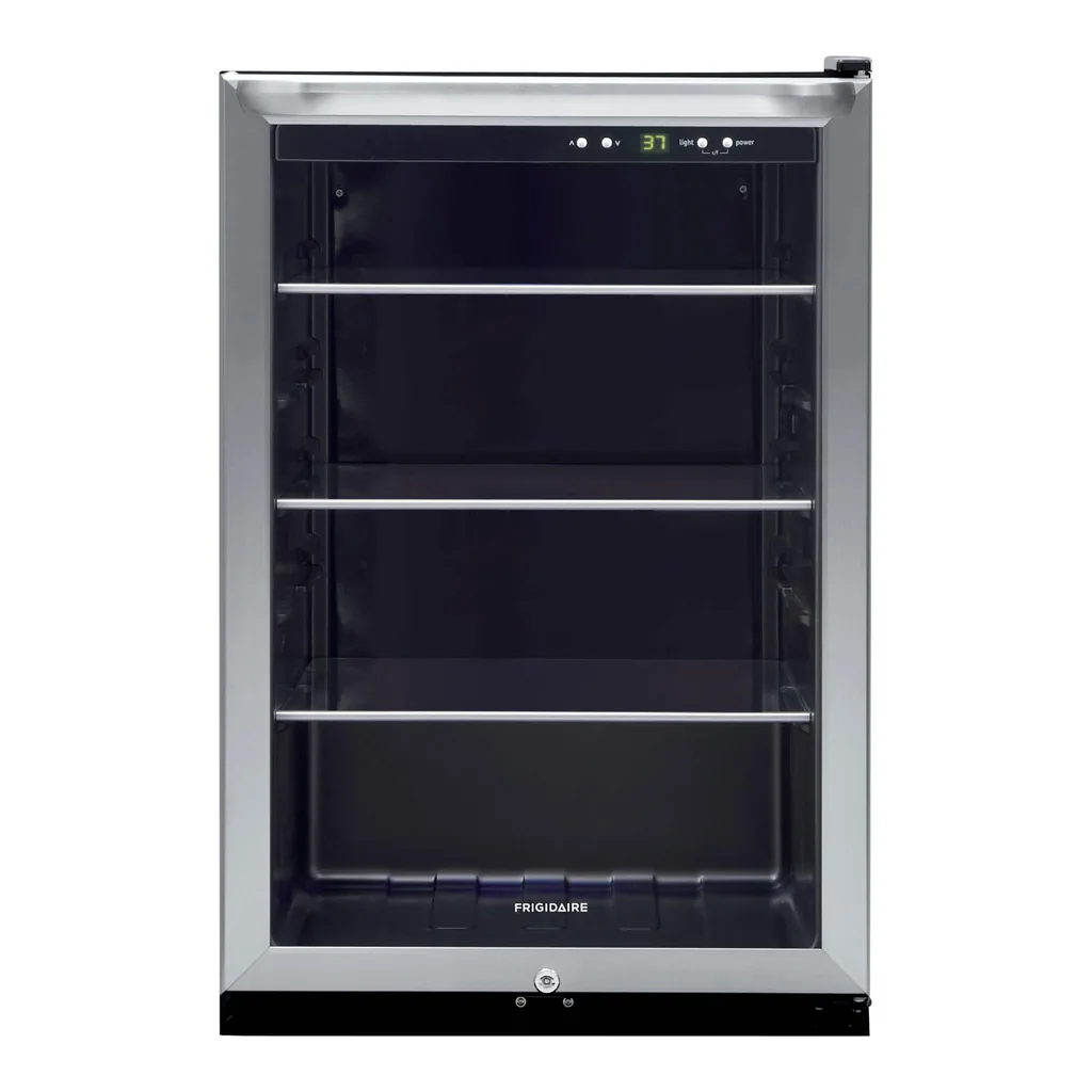 6525875_sd.jpg Frigidaire - 4.6 Cu. Ft. 138 12 oz. Can Capacity Beverage Center - Stainless Steel