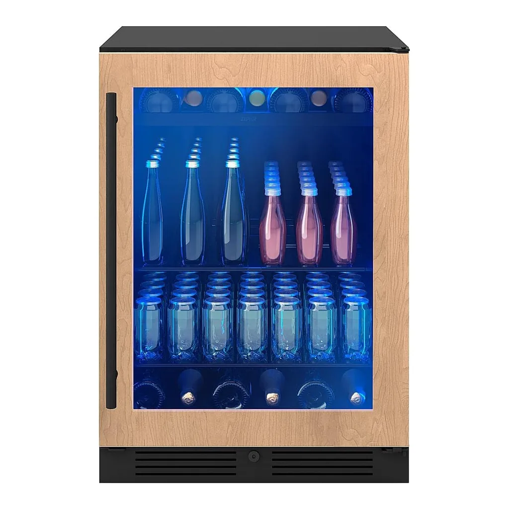 6541966_sd.jpg Zephyr - Presrv 24 in. 7-Bottle and 108-Can Single Zone Panel-Ready Beverage Cooler - Custom Panel Ready