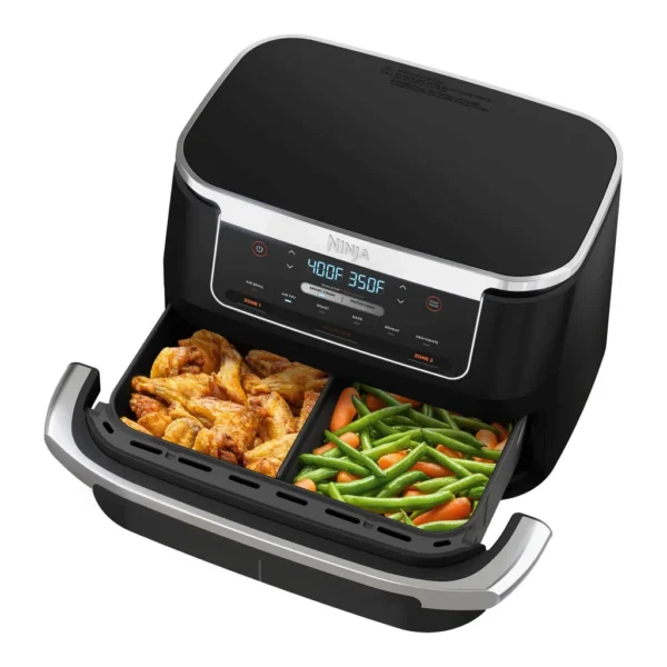 6551536_sd.jpg Ninja - Foodi DualZone FlexBasket Air Fryer with 7-qt MegaZone - Black
