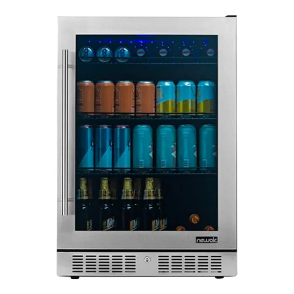 6565403_sd.jpg NewAir - Refurbished Good - 224-Can Built-In Beverage Cooler with Color Changing LED Lights and Seamless Door - Stainless Steel