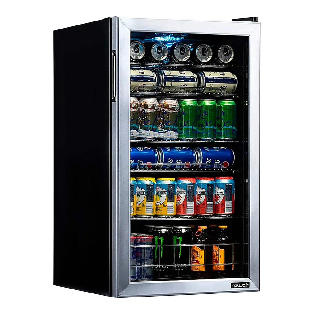 6565407_sd.jpg NewAir - Refurbished Good - 126-Can Beverage Cooler with Adjustable Shelves and 7 Temperature Settings - Stainless Steel