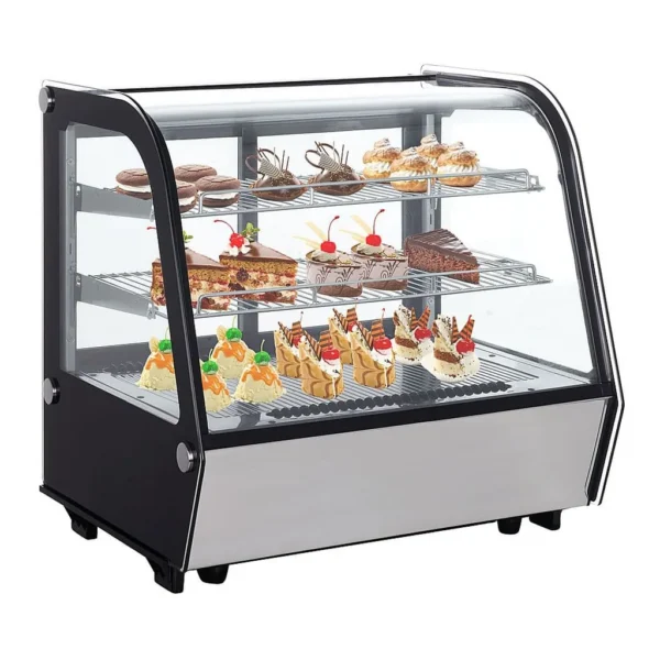 6585787_sd.jpg Premium Levella - 4.2 cu. ft. Countertop Refrigerator Display Case - Black