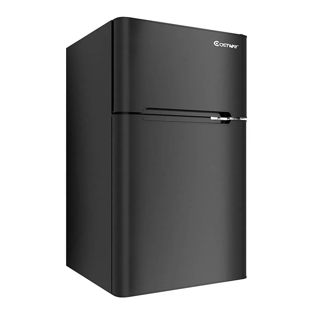 6585877_sd.jpg Costway - Refrigerator Small Freezer Cooler Fridge Compact 3.2 cu ft. Unit - Black