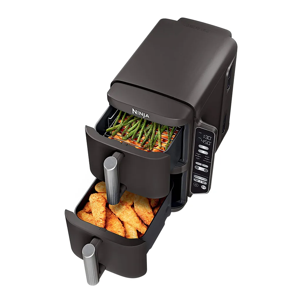 6589086_sd.jpg Ninja - DoubleStack 8 QT, 6-in-1, 2-Basket Air Fryer, Space Saving Design - Black