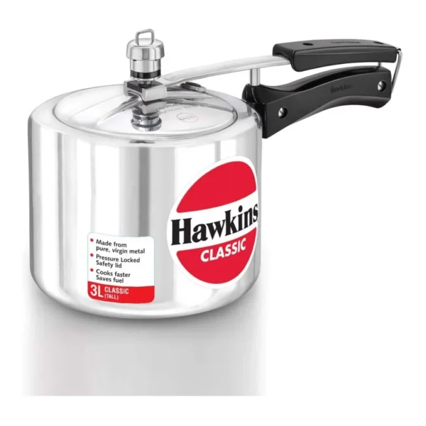 665ec719-fa12-43df-9968-f57a1c15c1e2.jpg Hawkins CL3T 3 Liter Aluminium Pressure Cooker – Silver