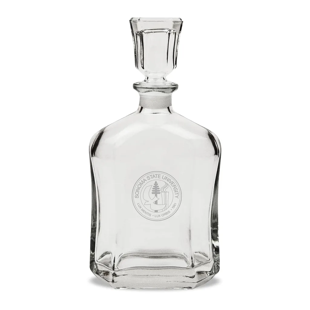 6759eb9e-4206-4563-9269-0cc298eedb73.jpg Jardine - Sonoma State Seawolves 23.75oz. Crystal Whisky Decanter - Multicolor