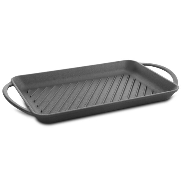 6795c674-f989-4c8e-86ab-a0aeae673133.jpg Gibson - General Store Addlestone 14.5 Inch Preseasoned Cast Iron Griddle - Gray