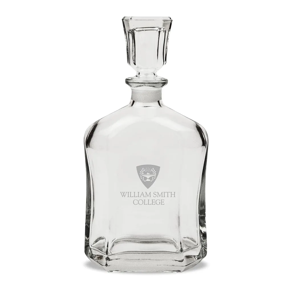 67b4ec5d-af99-4284-94ce-7946d0c361fc.jpg Jardine - Hobart & William Smith Colleges 23.75oz. Crystal Whisky Decanter - Multicolor