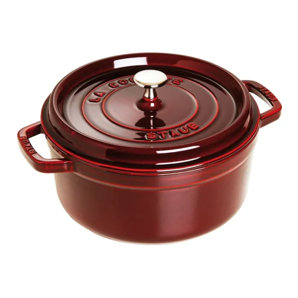 67ceb846-1922-47ed-8a27-04527fea4f7a.jpg Staub - Cast Iron 4-qt Round Cocotte - Grenadine