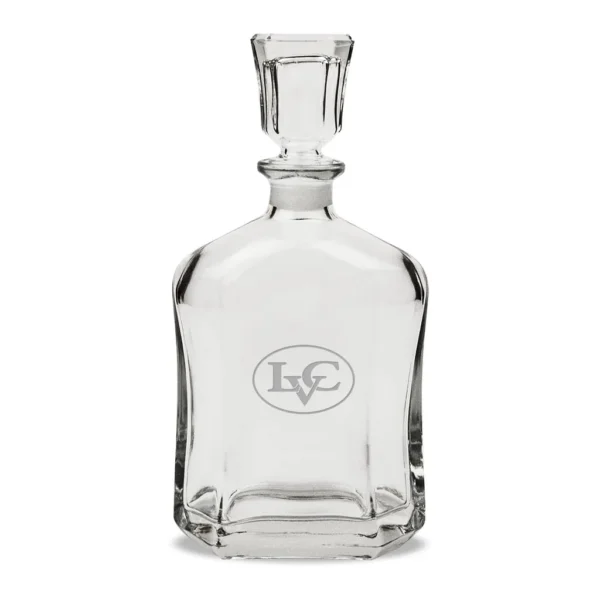 68f47fc5-b0e8-4534-a963-2e332fa1a844.jpg Jardine - Lebanon Valley College Team Design 23.75oz. Crystal Whiskey Decanter - Multicolor