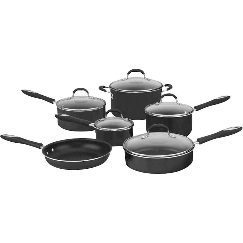 6900551_rd.jpg Cuisinart - Advantage 11-Piece Nonstick Cookware Set - Black