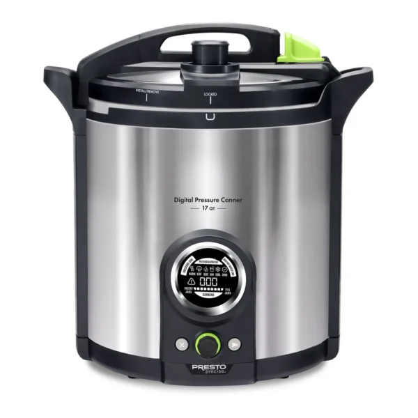 6a5ff609-abca-49ea-8a02-574948e81e07.jpg Presto Precise 02152 17 Qt Electric Pressure Canner, Stainless Steel – Silver
