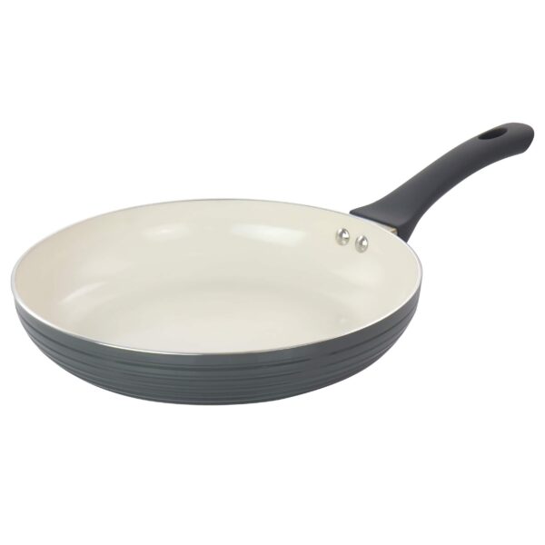 6ae00100-4f0b-4097-8a89-69eaa99d22af.jpg Oster - Ridge Valley 10 Inch Aluminum Nonstick Frying Pan in Grey - Gray