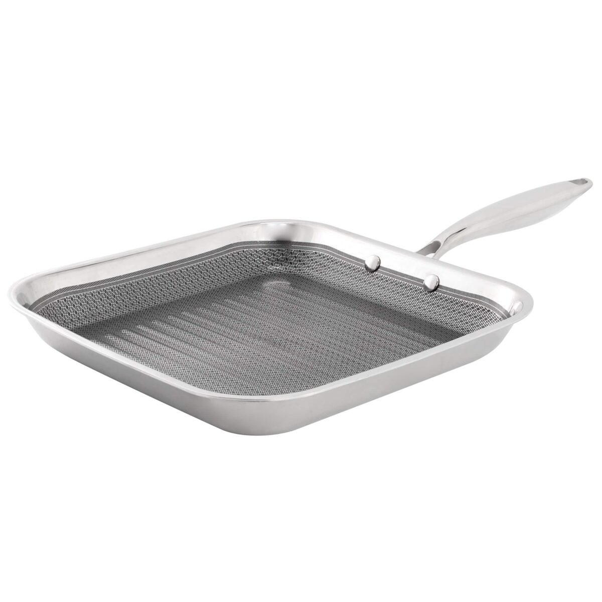 6c459983-4719-4894-977e-91a219cd3664.jpg Oster - Modessa 11in Platinum Collection Hybrid Nonstick Square Grill Pan - Silver