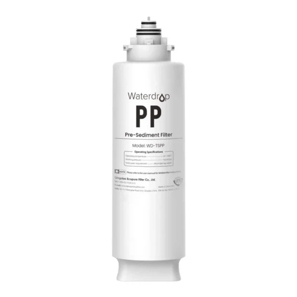 6cea0bb4-df43-49d8-8fbd-7c4c85010ff2.jpg Waterdrop - TSPP Under Sink Sediment Water Filter, Replacement TSU-W system - White