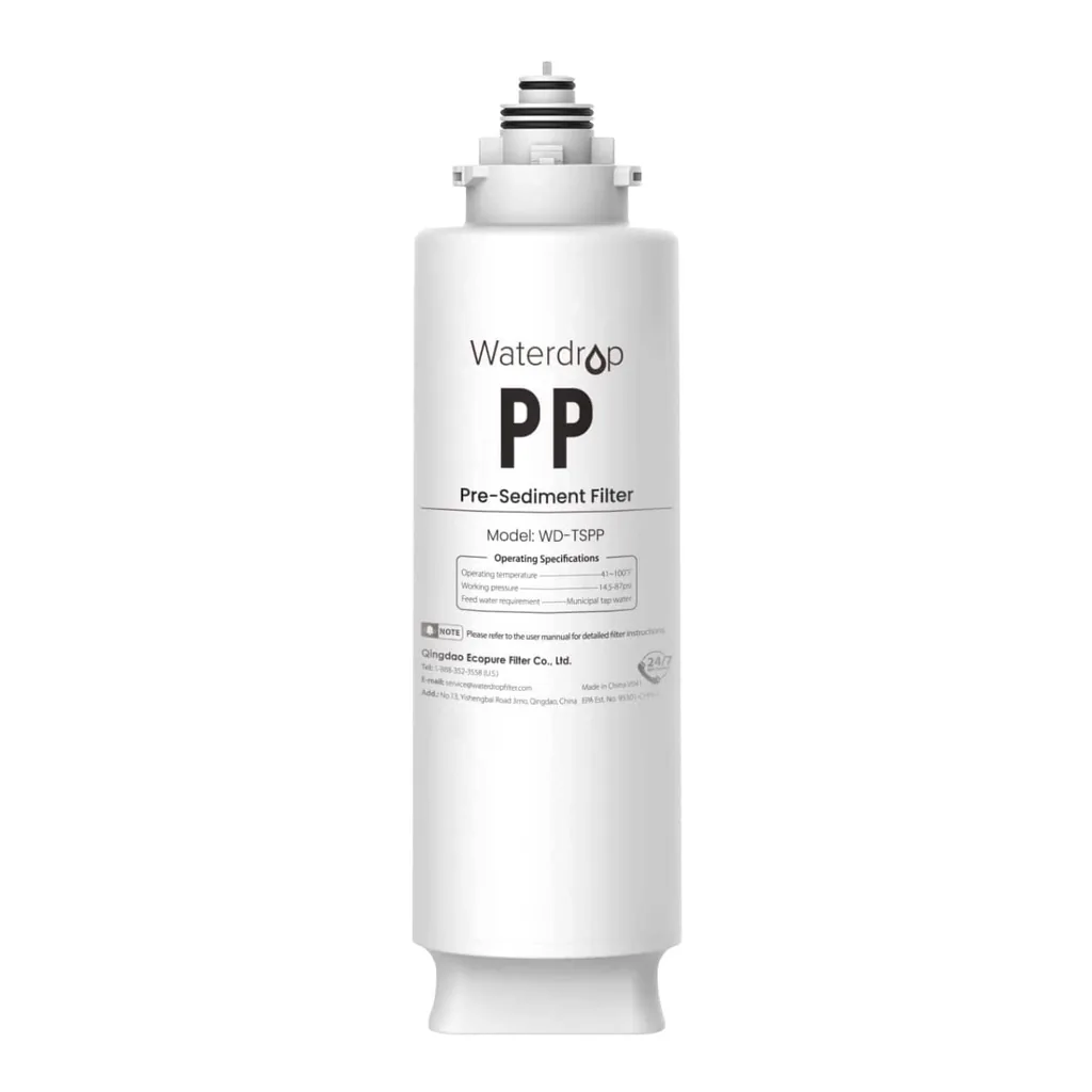 6cea0bb4-df43-49d8-8fbd-7c4c85010ff2.jpg Waterdrop - TSPP Under Sink Sediment Water Filter, Replacement TSU-W system - White