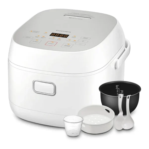 6d12999a-3c87-49b8-99bb-45873928085c.jpg cuchen CRH-Q0601WUS 5.5-Cup (6 Person) IH Induction Heating Rice Cooker for all types of rice – White