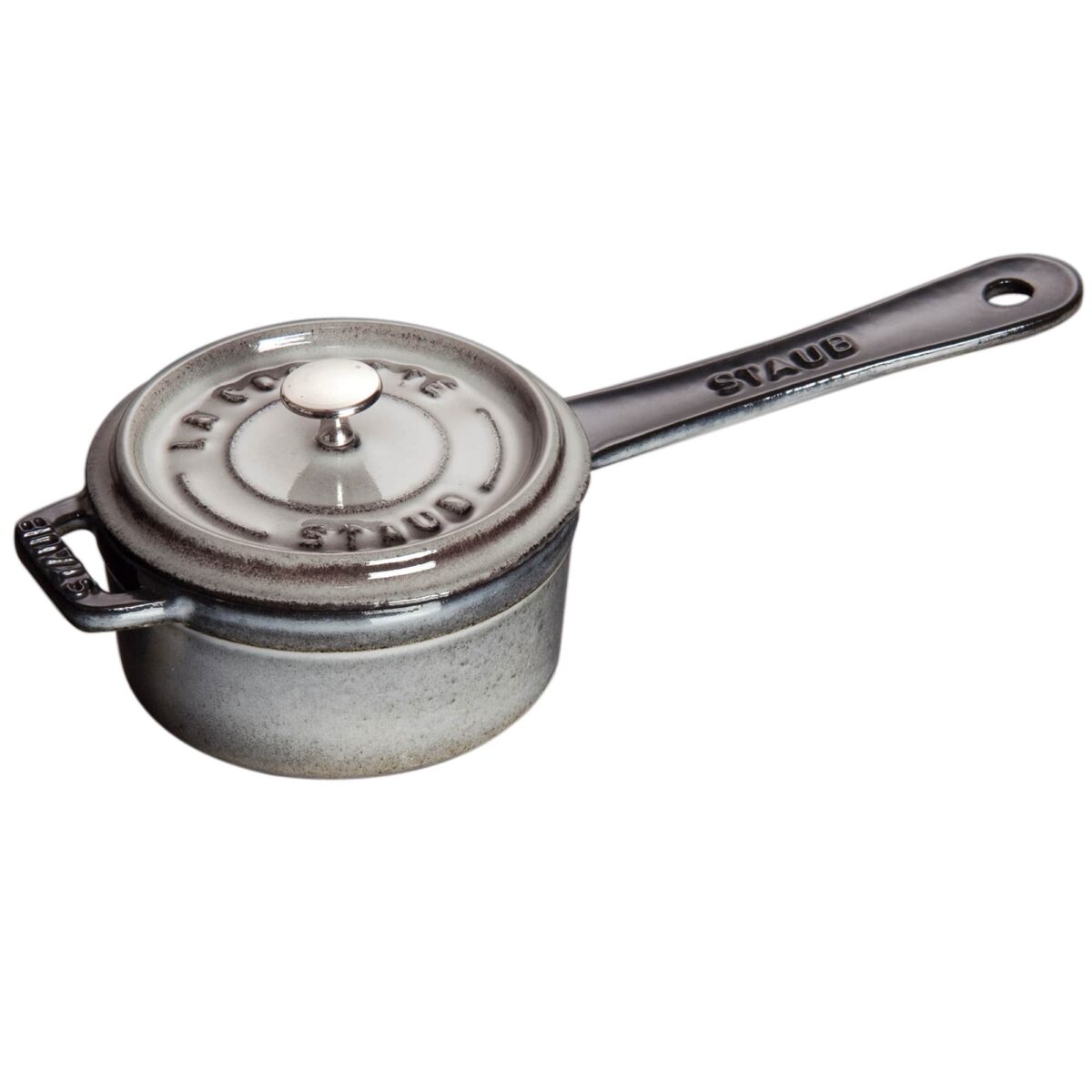 6dfee4c3-485e-4d16-816b-0a11da04689d.jpg Staub - Cast Iron 0.25-qt Mini Saucepan - Graphite Grey