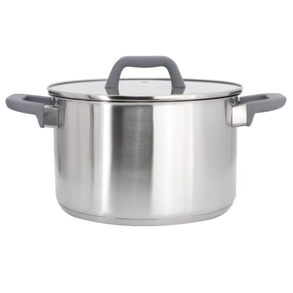 6ed68b5d-6134-48f4-bd77-4a30f6a4fd86.jpg Oster - Beauford 6.5 Quart Brushed Stainless Steel Stock Pot with Lid - Silver