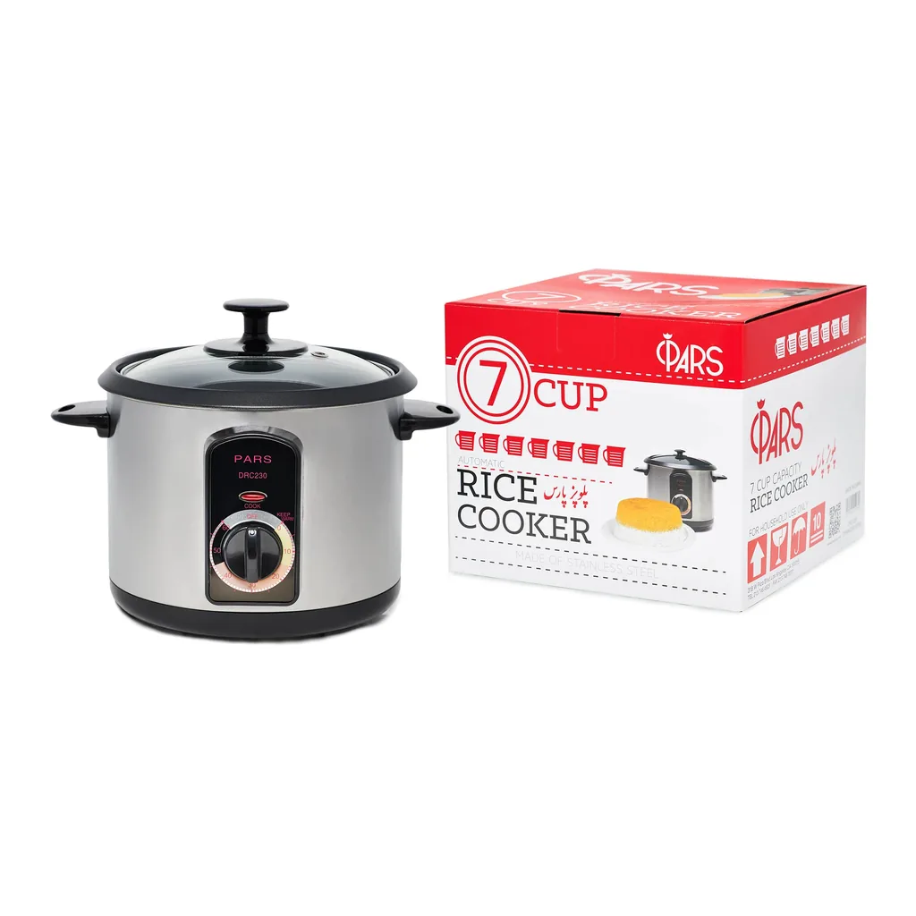 6f5ed482-3f7e-44b6-8cc1-5aa985829612.jpg Pars DRC230 7 CUPS PERSIAN TAHDIG RICE COOKER – Silver