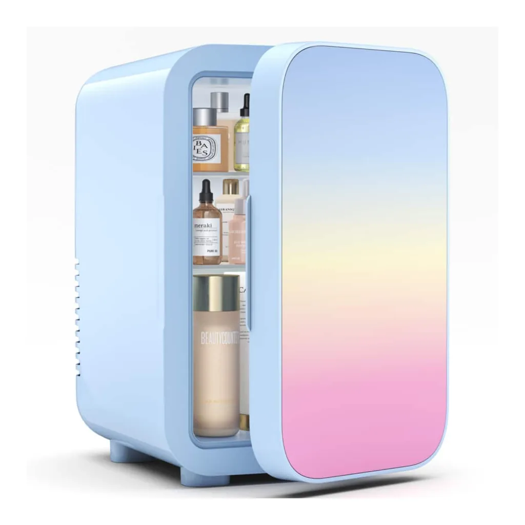 701c146f-b248-43c6-a4ec-8a97e0cf1b1a.jpg Morfone - 6L Mini Fridge with Cooling / Heating Function 110V AC/12V DC, Home and Car Use - Blue