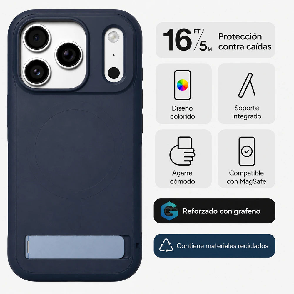 702322369_2.jpg Zagg Case Sedona with MagSafe KS for iPhone 18 Pro/17 Pro - Navy Blue