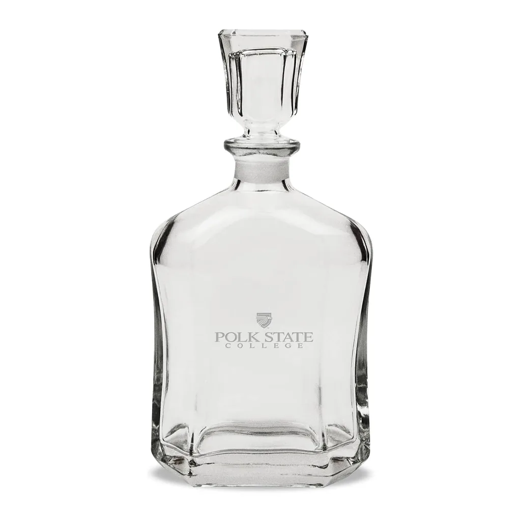 71806442-ed11-4bf5-be57-aa399d21a602.jpg Jardine - Polk State College Eagles 23.75oz. Crystal Whisky Decanter - Multicolor