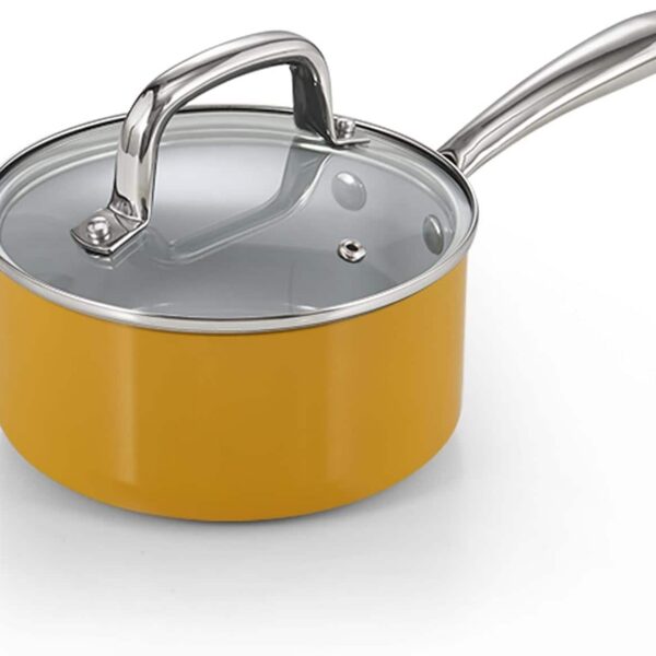 7380f921-bc9c-4e64-a36d-e4e2b28e6835.jpg Cook N Home - 1.5qt Ceramic Nonstick Sauce pan Everyday Milk Soup Oatmeal with Glass Lid,Stay Cool Handle,Induction - Yellow