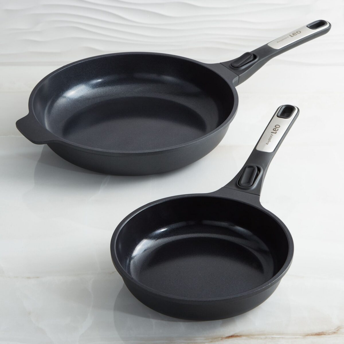 73b0c3fb-634a-4048-a678-35c22e011526.jpg BergHOFF - Leo Phantom 2pc Nonstick Ceramic Fry Pan Set, Recycled - Black