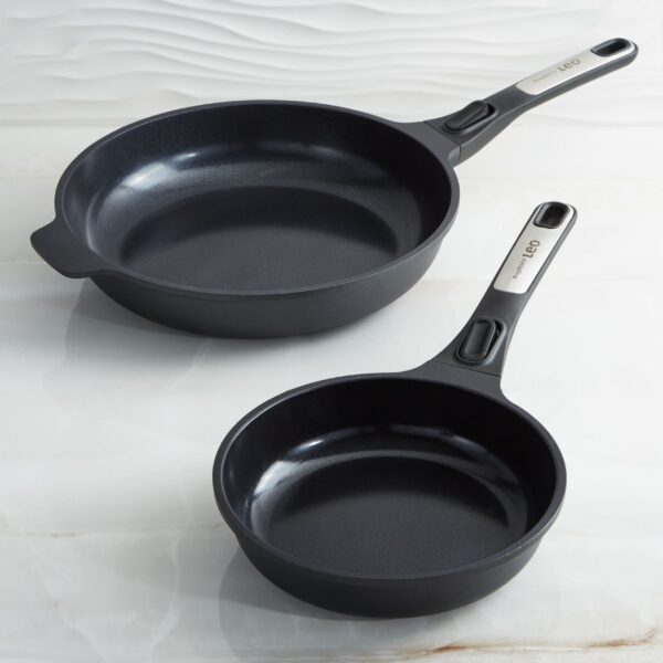 73b0c3fb-634a-4048-a678-35c22e011526.jpg BergHOFF - Leo Phantom 2pc Nonstick Ceramic Fry Pan Set, Recycled - Black