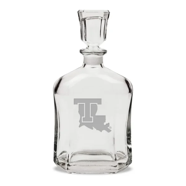 74ac953f-f71c-4519-a7d3-eb11fd2cf8ee.jpg Jardine - Louisiana Tech Bulldogs 23.75oz. Crystal Whisky Decanter - Multicolor