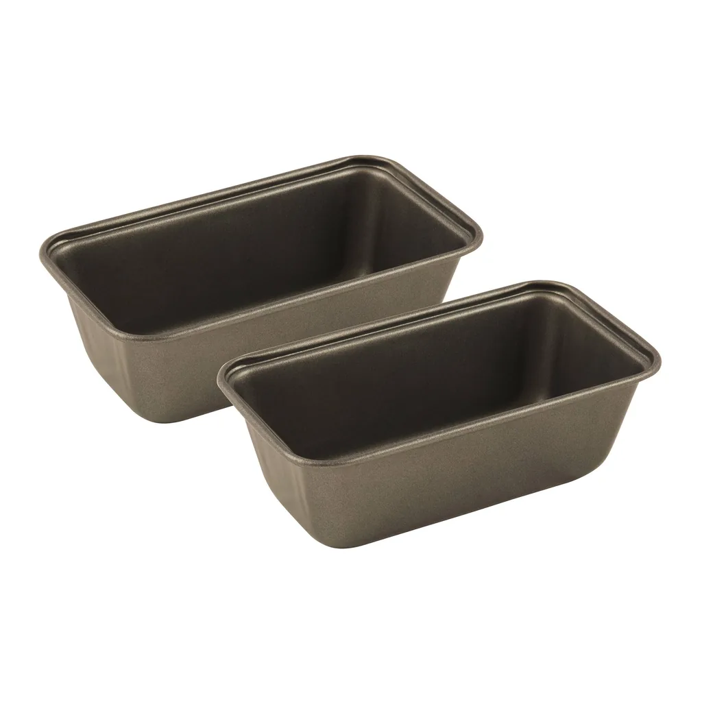 759762b9-d957-47ae-a633-9669d71fc95f.jpg Range Kleen - B10ML 2 Piece Nonstick Mini Loaf Pans, 6 x 3.25 Inch - Alluring grey color