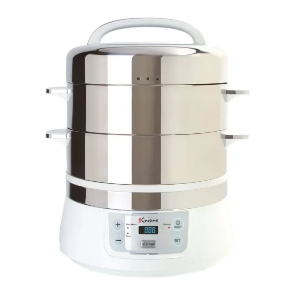 7611494_ra.jpg Euro Cuisine FS2500 17-Quart Electric Food Steamer – Stainless Steel