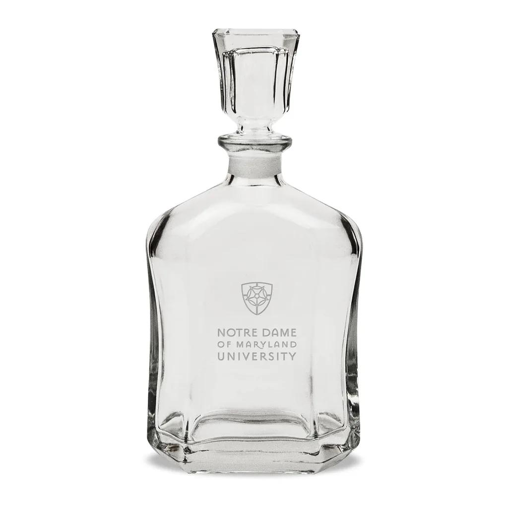 7662efa5-8b83-43d0-b1c7-92132ff3f9c2.jpg Jardine - Notre Dame of Maryland Gators Team Design 23.75oz. Crystal Whiskey Decanter - Multicolor