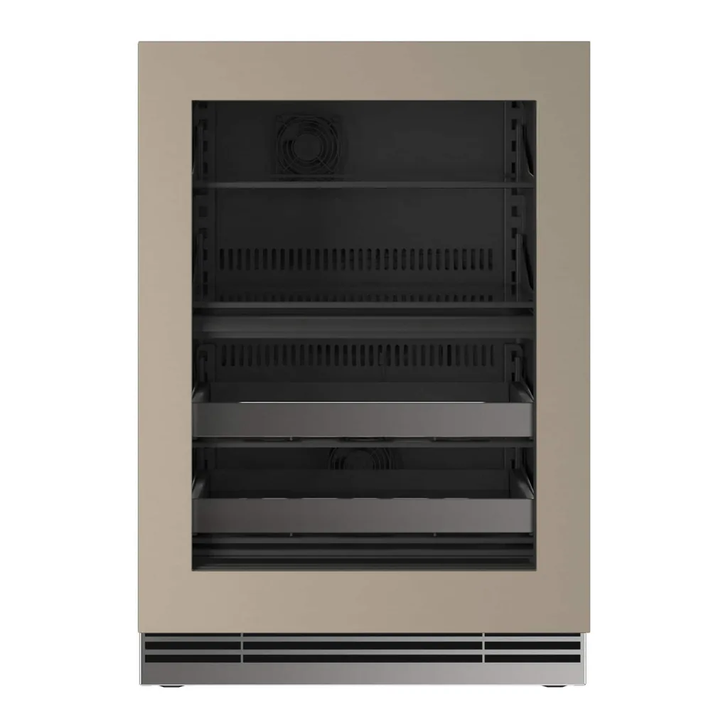 7722b9cd-8ca9-42e6-8ca1-002dfc1ddb43.jpg U-Line - 24"W. 4.9 Cu.Ft. Built-In Panel Ready w. Glass Dual-Zone Compact Beverage Center - Custom Panel Ready