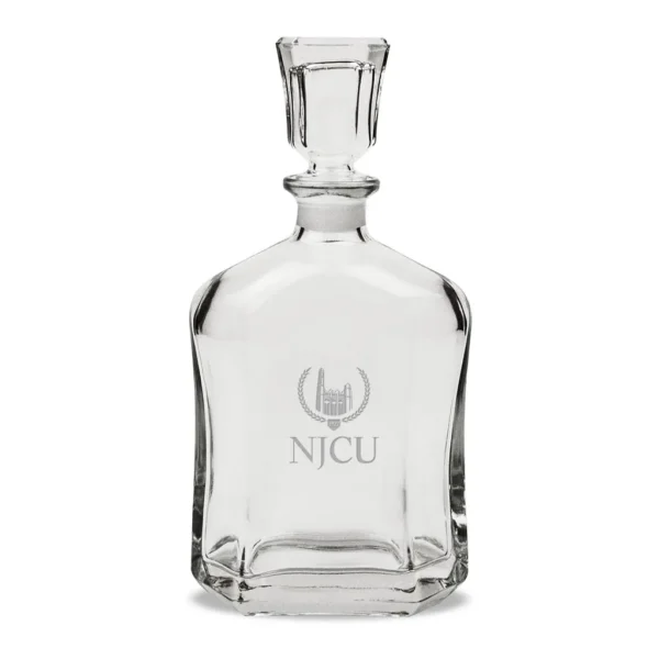 773490d6-f096-4dcc-b1a7-b540a9af5f13.jpg Jardine - New Jersey City Gothic Knights 23.75oz. Crystal Whisky Decanter - Multicolor