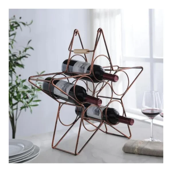 79dc4a87-7377-419f-bc1d-84aa599ff755.jpg Kings Brand Furniture - – Metal Countertop Tabletop Wine Rack - Freestanding Modern Wine Bottle Holder Stand - Rust/Copper
