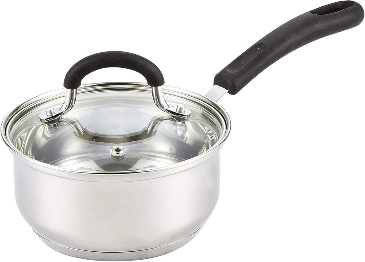 7a0a6c8c-bb99-4f2b-b23a-b04b932cb8b7.jpg Cook N Home - 2 Qt sauce pan with lid, Medium, Silver - Stainless Steel