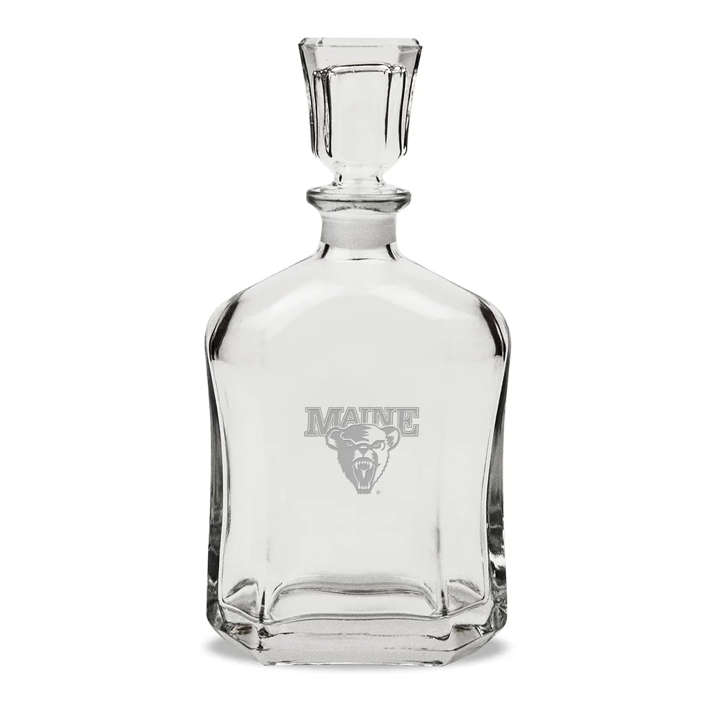 7f0dff3e-eca1-46a5-9955-22bf67843b62.jpg Jardine - Maine Black Bears 23.75oz. Crystal Whiskey Decanter - Multicolor